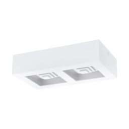 Loops Wall / Ceiling Light Modern White Box Lamp 255mm x 140mm 6.3W Built in LED - thumbnail 1