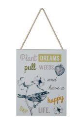 Orsina Artist's Garden Wall Plaque, Rustic Wooden Sign With Floral Art-Inspired Design, Soft Pastel Tones - thumbnail 3