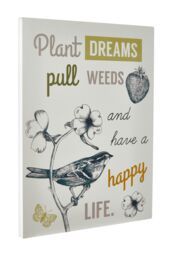 Orsina Artist's Garden Wall Plaque, Rustic Wooden Sign With Floral Art-Inspired Design, Soft Pastel Tones - thumbnail 2