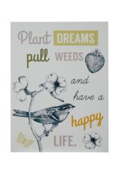 Orsina Artist's Garden Wall Plaque, Rustic Wooden Sign With Floral Art-Inspired Design, Soft Pastel Tones - thumbnail 1