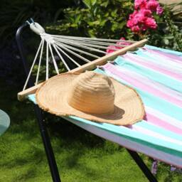 Harbour Housewares Cotton Garden Hammock with Stand - thumbnail 6