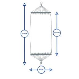 Harbour Housewares Cotton Garden Hammock with Stand - thumbnail 3