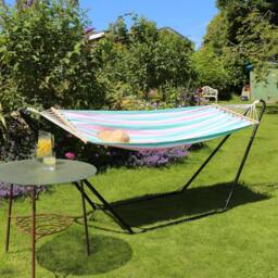 Harbour Housewares Cotton Garden Hammock with Stand - thumbnail 5