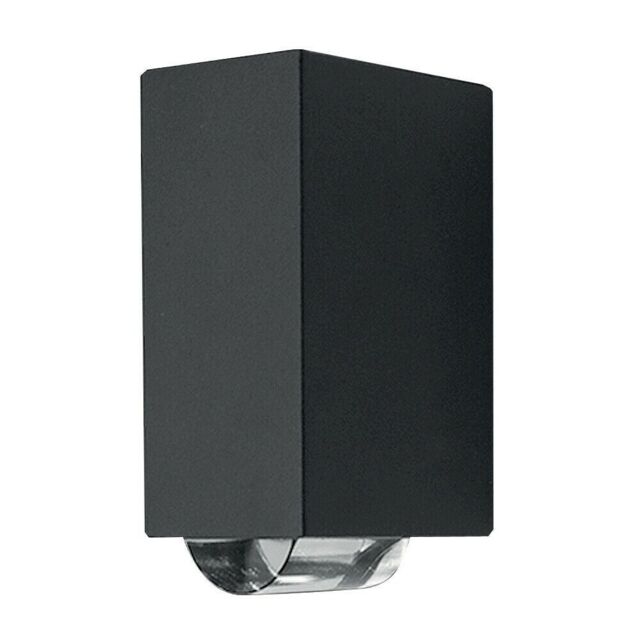 Loops Outdoor Twin Wall Light 2 Way or DIrectional Light Graphite LED 60W Outside - image 1