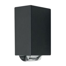 Loops Outdoor Twin Wall Light 2 Way or DIrectional Light Graphite LED 60W Outside - thumbnail 1
