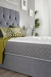 Aspire Cool Touch Diamond Memory Foam & Bonnell Spring Hybrid Mattress in White - Size: Small Single - thumbnail 2