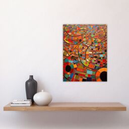 "Artery8 Aerial African Abstract Africa Bright Colours Unframed Wall Art Print Poster Home Decor Premium - Size: W12"" x H16""" - thumbnail 4