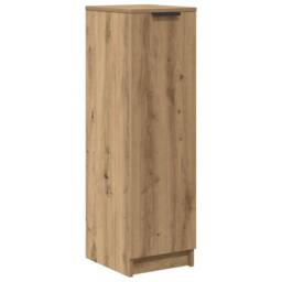 Berkfield Home Shoe Cabinet Artisan Oak 29.5x35x100.5 cm Engineered Wood in Brown - thumbnail 1