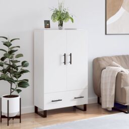 Berkfield Home Highboard White 69.5x31x115 cm Engineered Wood - thumbnail 1