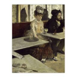 Artery8 Edgar Degas Framed Wall Art Print In a Cafe Absithe Drinkers Painting in Grey - Size: A4 - thumbnail 3