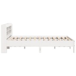 Berkfield Home Bed Frame without Mattress White 150x200 cm King Size Solid Wood Pine - thumbnail 5