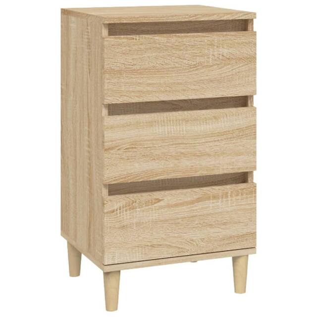 Berkfield Home Bedside Cabinet Sonoma Oak 40x35x70 cm Engineered Wood in Light Oak - Size: 40 x 35 x 70 cm - image 1