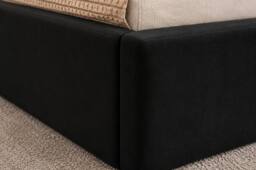 SOFT SNOOZE BEDS Luxury Gold Trim Upholstered Bed Designer Tufted Headboard & Ottoman in Silver - Size: Super King - thumbnail 6