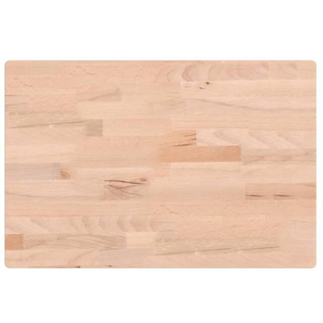 Berkfield Home Table Top 60x40x2.5 cm Rectangular Solid Wood Beech in Light Brown - image 1