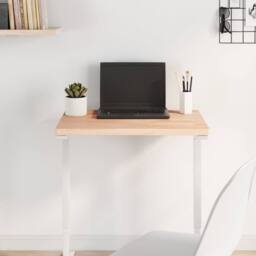 Berkfield Home Table Top 60x40x2.5 cm Rectangular Solid Wood Beech in Light Brown - thumbnail 2