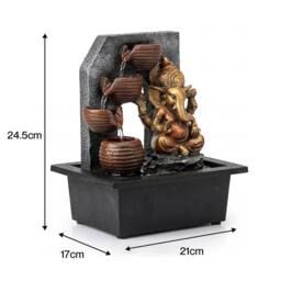 Spector Tabletop Water Fountain, Indoor, Garden, Fountains, LED, Resin, Bronze - thumbnail 4
