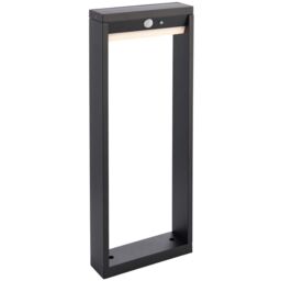 Loops 500mm Slim Outdoor Bollard Post Light PIR Sensor Textured Black & White Diffuser - thumbnail 1