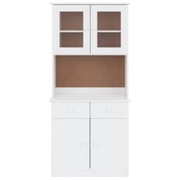Berkfield Home Highboard ALTA White 77x35x165 cm Solid Wood Pine - Size: 77 x 35 x 165 cm - thumbnail 3