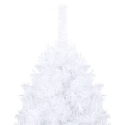 Berkfield Home Artificial Pre-lit Christmas Tree with Ball Set White 210 cm PVC - thumbnail 3