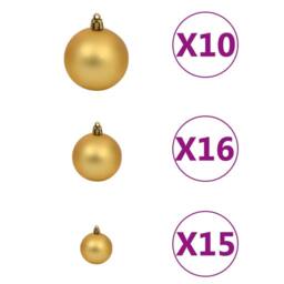 Berkfield Home Artificial Pre-lit Christmas Tree with Ball Set White 210 cm PVC - thumbnail 6