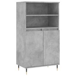 Berkfield Home Highboard Concrete Grey 60x36x110 cm Engineered Wood - Size: 60 x 36 x 110 cm - thumbnail 2