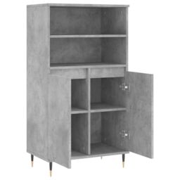 Berkfield Home Highboard Concrete Grey 60x36x110 cm Engineered Wood - Size: 60 x 36 x 110 cm - thumbnail 5