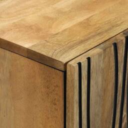 Berkfield Home Sideboard - 60 x 33.5 x 75 cm, crafted from solid mango wood in Brown - Size: 60 x 33.5 x 75 cm - thumbnail 6