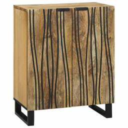 Berkfield Home Sideboard - 60 x 33.5 x 75 cm, crafted from solid mango wood in Brown - Size: 60 x 33.5 x 75 cm - thumbnail 2