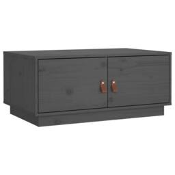 Berkfield Home Coffee Table Grey 80x50x35 cm Solid Wood Pine - Size: 80 x 50 x 35 cm