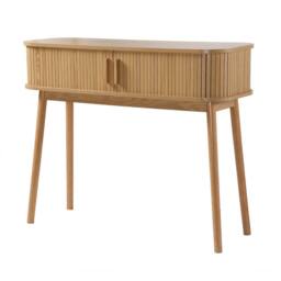 CALICOSY ERNEST 2-Door Sliding Console Table, 100Cm Wide in Light Brown - thumbnail 3