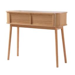 CALICOSY ERNEST 2-Door Sliding Console Table, 100Cm Wide in Light Brown - thumbnail 7