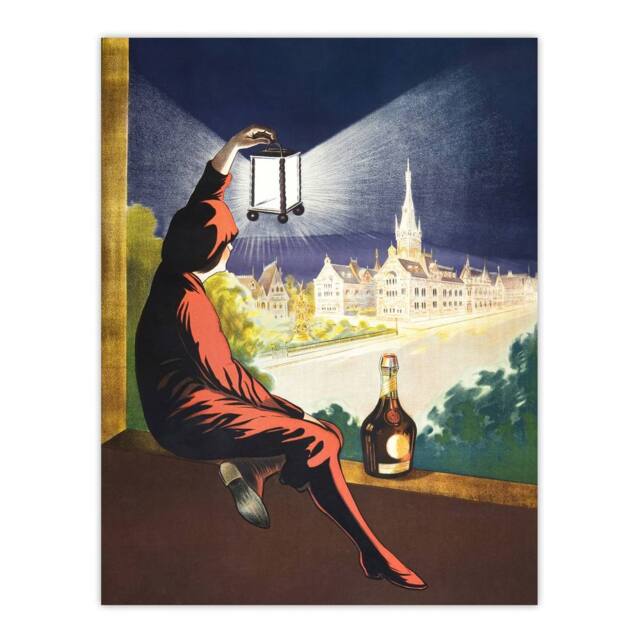 "Artery8 Benedictine Wine Advert Vintage Wall Art Print Cappiello - Size: W24"" x H32""" - image 1