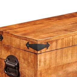Berkfield Home Storage Chest Set 2 Pieces Rough Mango Wood in Brown - thumbnail 9