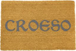 Artsy Mats Grey Welsh Croeso (Welcome) Doormat - Size: 40 cm x 60 cm - thumbnail 2