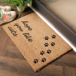 Artsy Mats Hope You Like Cats Doormat (60 x 40cm) in Brown - Size: 40 cm x 60 cm - thumbnail 2