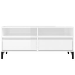 Berkfield Home TV Cabinet High Gloss White 100x34.5x44.5 cm Engineered Wood - thumbnail 6
