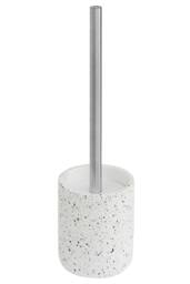 Orsina Gozo Concrete Toilet Brush, Textured Concrete in White - thumbnail 2