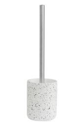 Orsina Gozo Concrete Toilet Brush, Textured Concrete in White