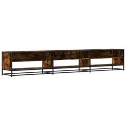 Berkfield Home TV Cabinet Smoked Oak 270x40x46 cm Engineered Wood in Brown - Size: 270 x 40 x 46 cm - thumbnail 2