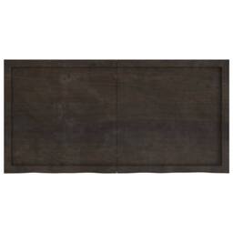 Berkfield Home Wall Shelf Dark Grey 120x60x(2-6) cm Treated Solid Wood Oak in Dark Brown