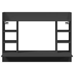 Berkfield Home Wall-Mounted Desk Black 105x48x75 cm Engineered Wood - Size: 105 x 48 x 75 cm - thumbnail 4
