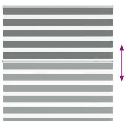 Berkfield Home Elegant Zebra Blind Dark Grey 140x100 cm Fabric Width 135.9 cm Po - thumbnail 5