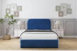 "Comfort Beds Diana Plush Bed Frame With Mattress-45"" Upholstered in Navy - Size: King" - thumbnail 2