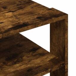 Berkfield Home Decorative Coffee Table Smoked Oak 59.5x59.5x40 cm Engineered Wood in Brown - thumbnail 7