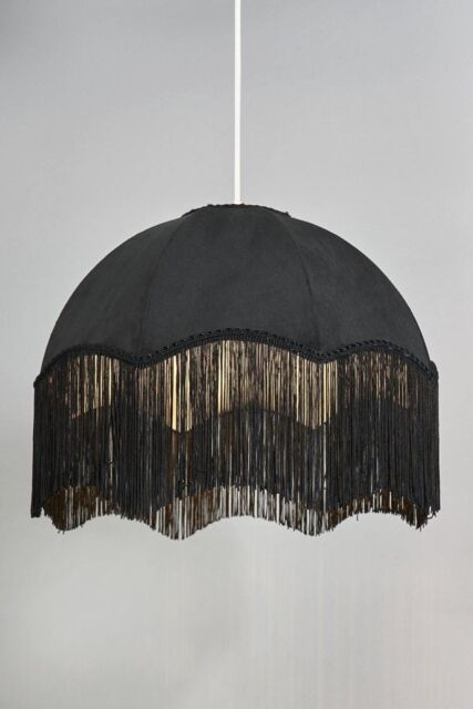 BHS Lighting Fran Jacquard Easy Fit Light Shade in Black - image 1