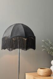 BHS Lighting Fran Jacquard Easy Fit Light Shade in Black - thumbnail 5