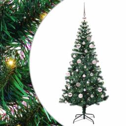 Berkfield Home Artificial Pre-lit Christmas Tree Green 150 cm PVC & Metal