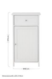 Orsina Luxurious Drawer Cabinet With 1 Inner Shelf, Slim White Shelf Storage, Carved Storage Drawer With Handles - thumbnail 5