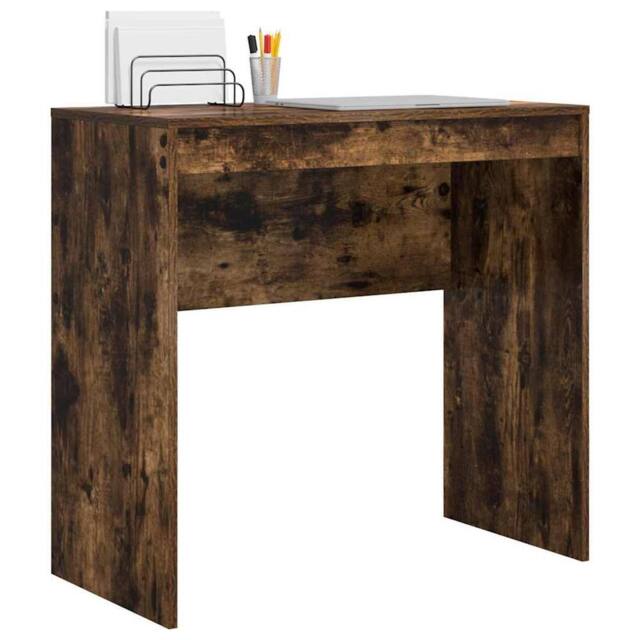 Berkfield Home Stunning Writing Desk Smoked oak Engineered wood Compact Writing Desk in Brown - image 1