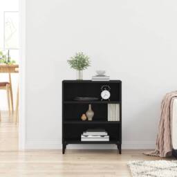 Berkfield Home Black Oak Sideboard - 57x35x70 cm, Engineered Wood - Size: 57 x 35 x 70 cm - thumbnail 4